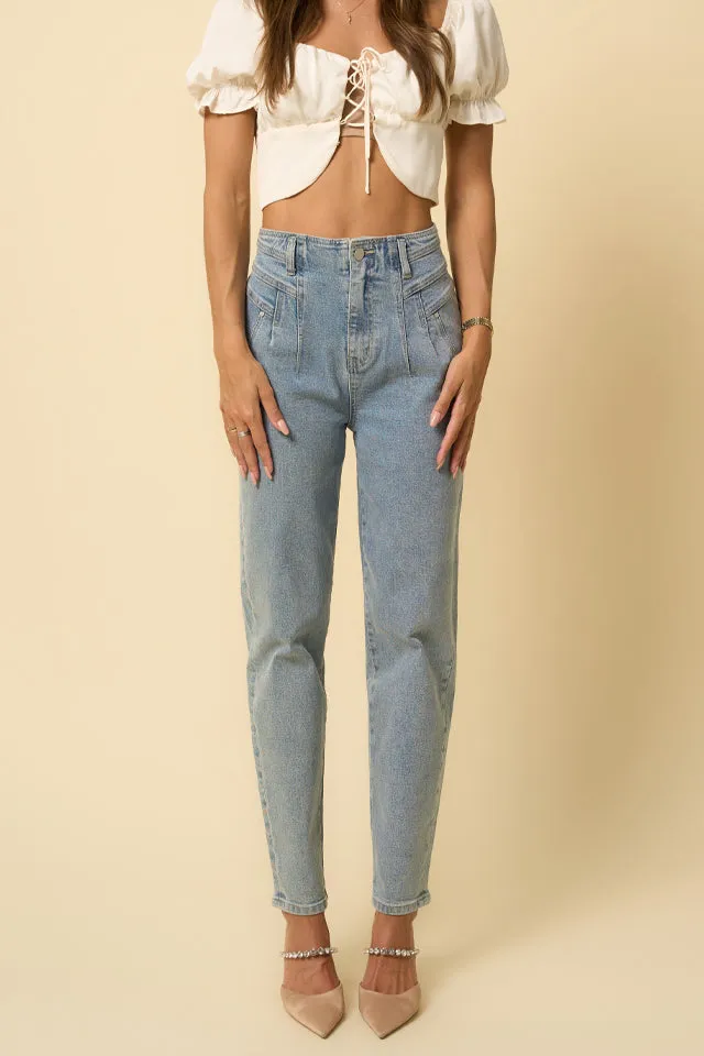Women's Tapered Stretch Denim Jeans