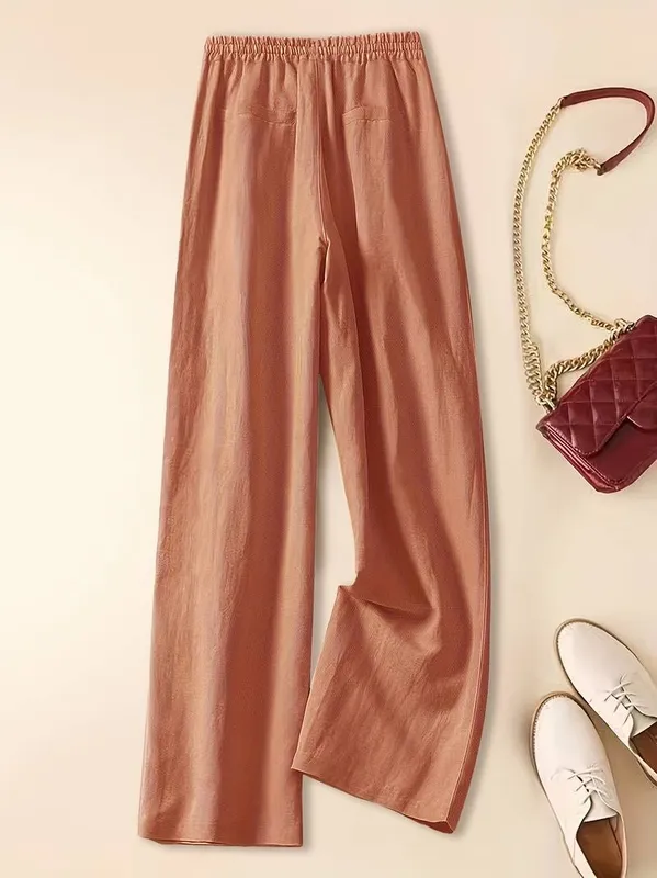 Wide-leg Drawstring Trousers