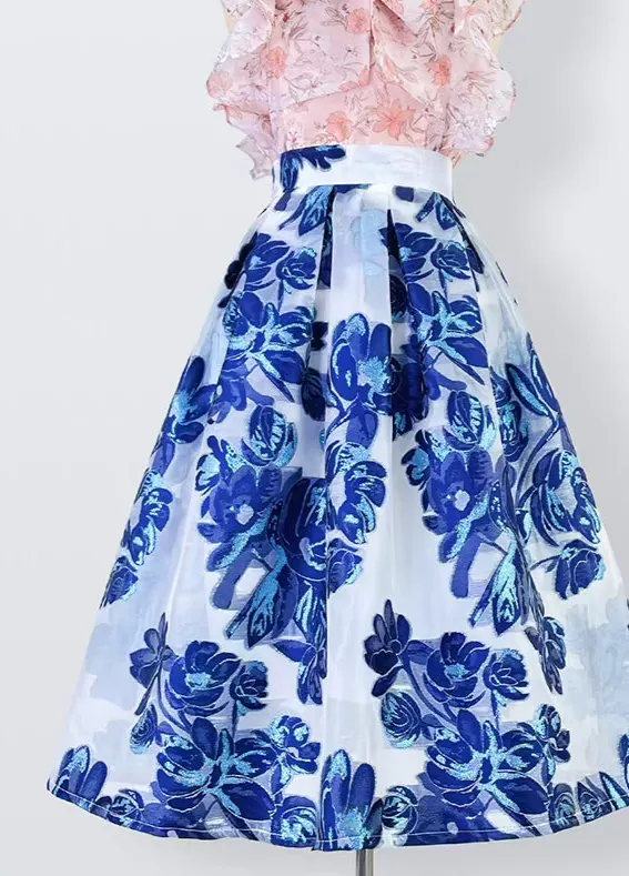 Refined Comfort Everyday Casual Embroidered Skirt