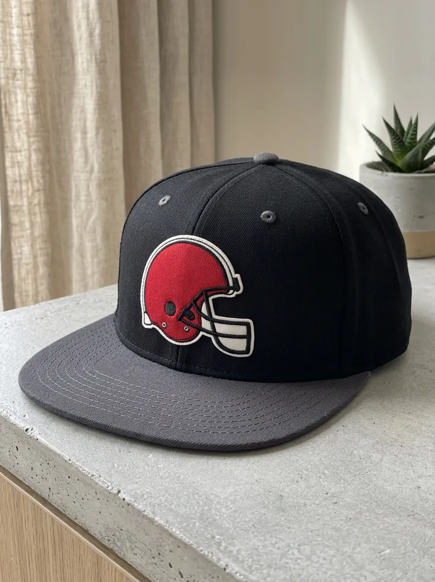 Unisex American Football Fan Red Helmet Embroidered Snapback Cap