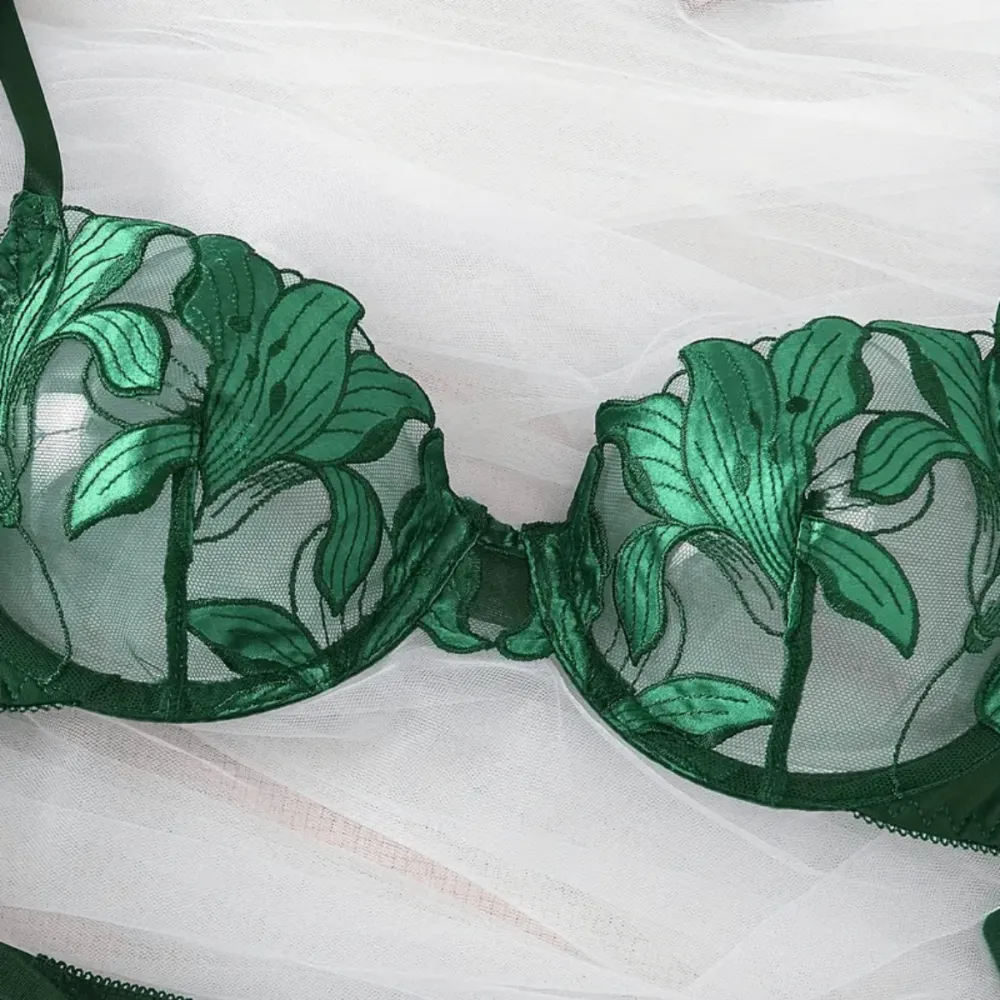 Classic Embroidered Silk Lingerie Set