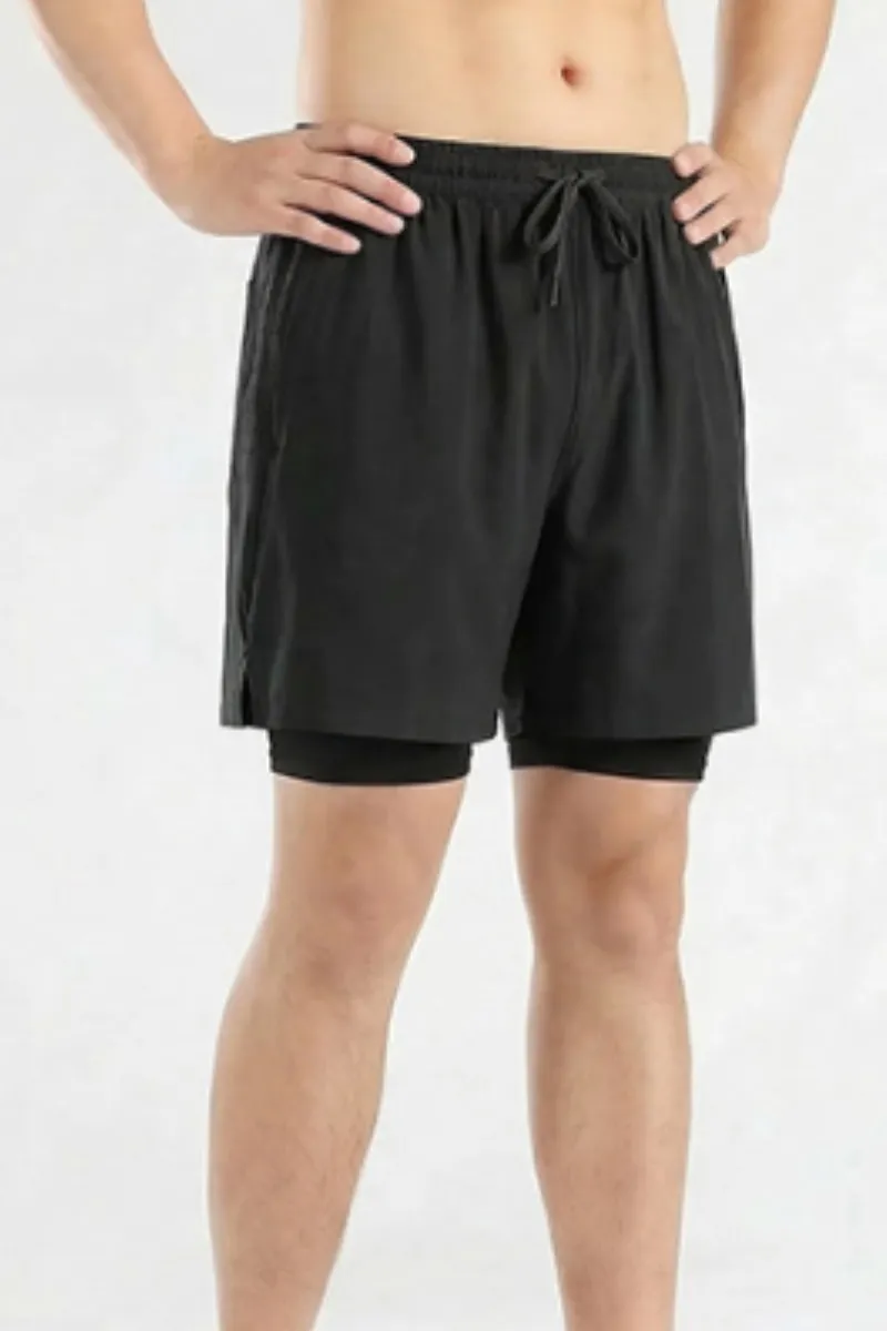 Quick Dry Breathable Drawstring Athletic Shorts