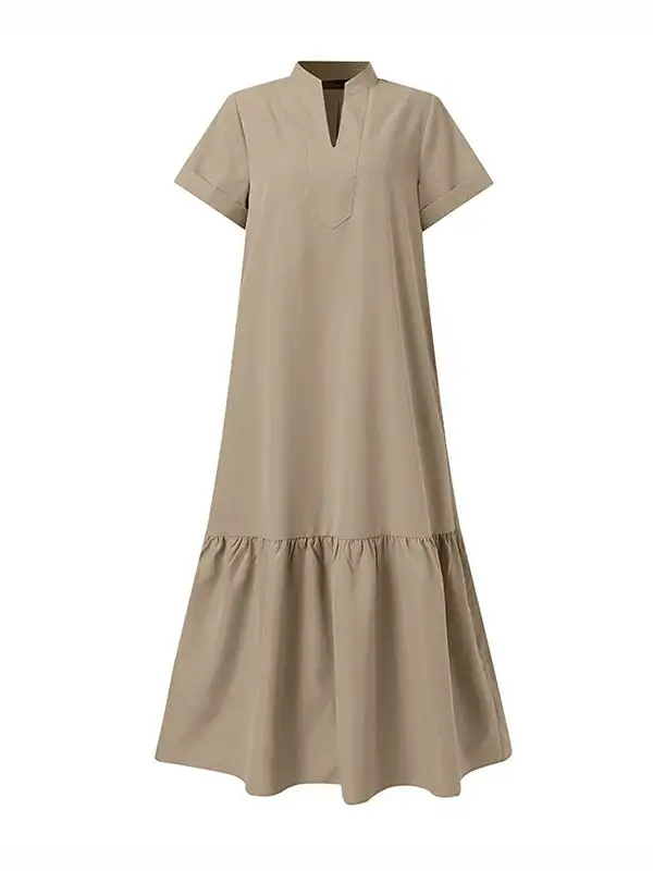 Loose Split Neck Maxi Dress