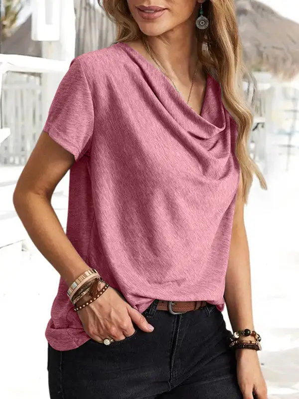 Relaxed Short Sleeve U-Neck T-Shirt