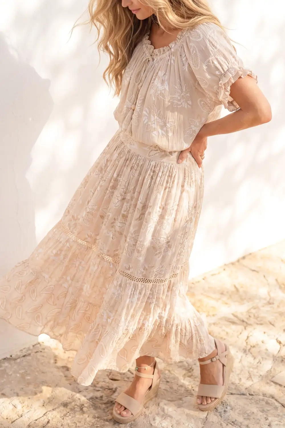 Compact Leisure Everyday Casual Floral Skirt