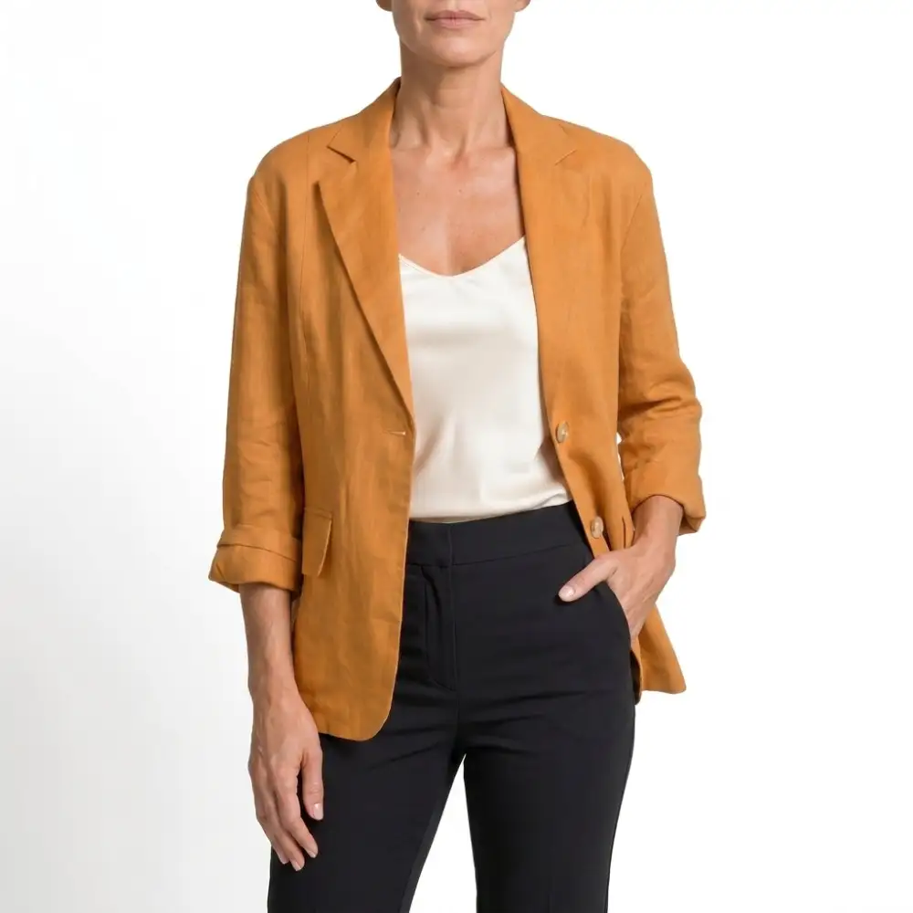 Single-Button Relaxed Blazer