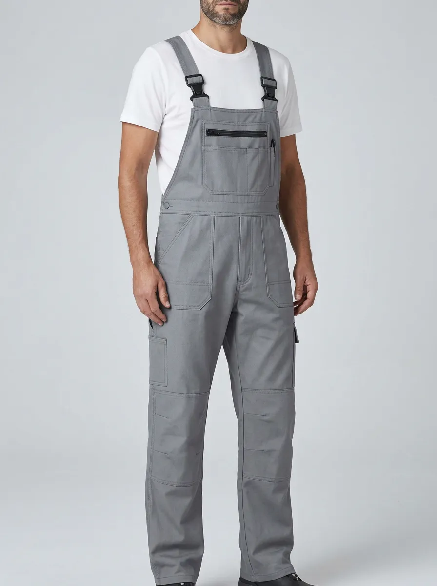 Multi-Pocket Utility Bib Outdoor Men's Workwear Bib Overalls