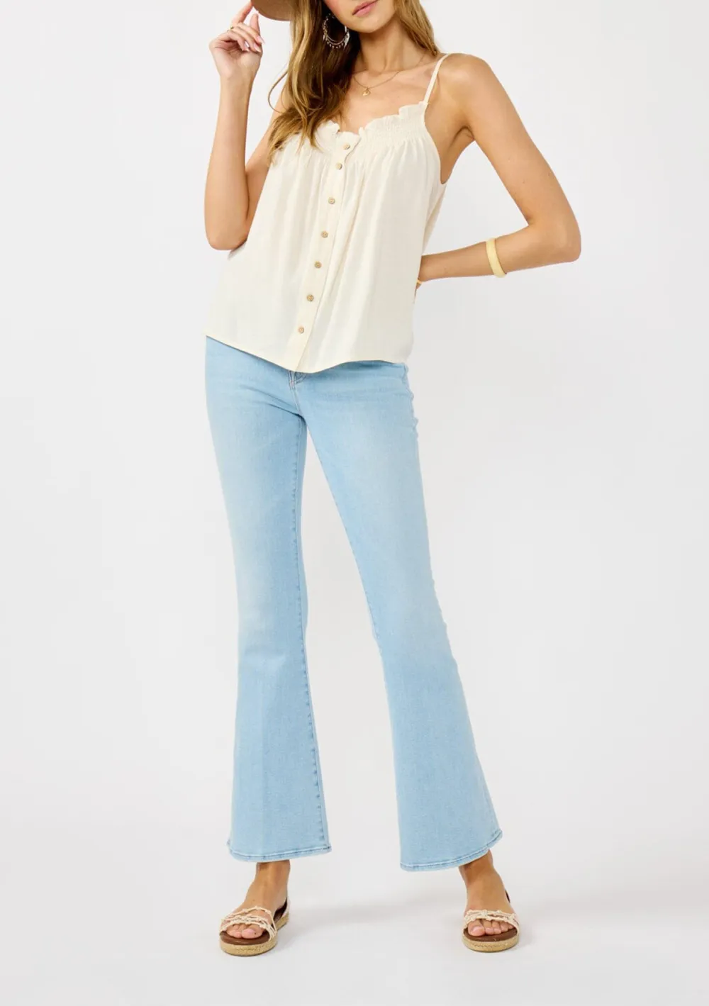 Smocked Spaghetti Cami Top