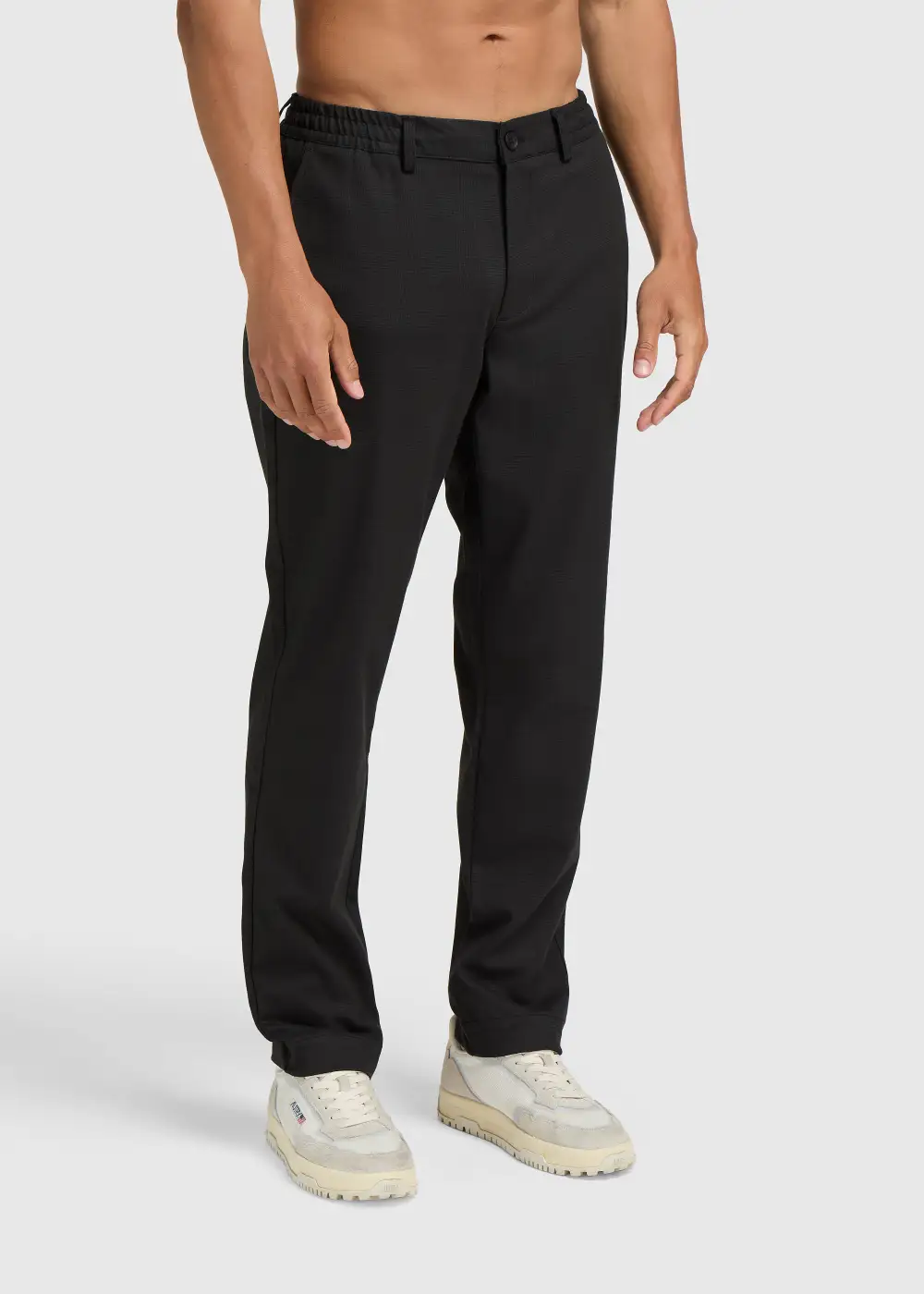 Pull On Check Trousers