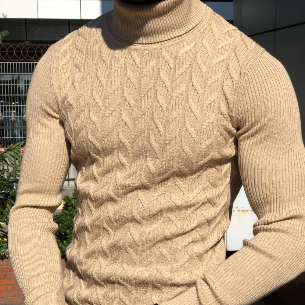 Tailored Slim Fit Knit Turtleneck Sweater
