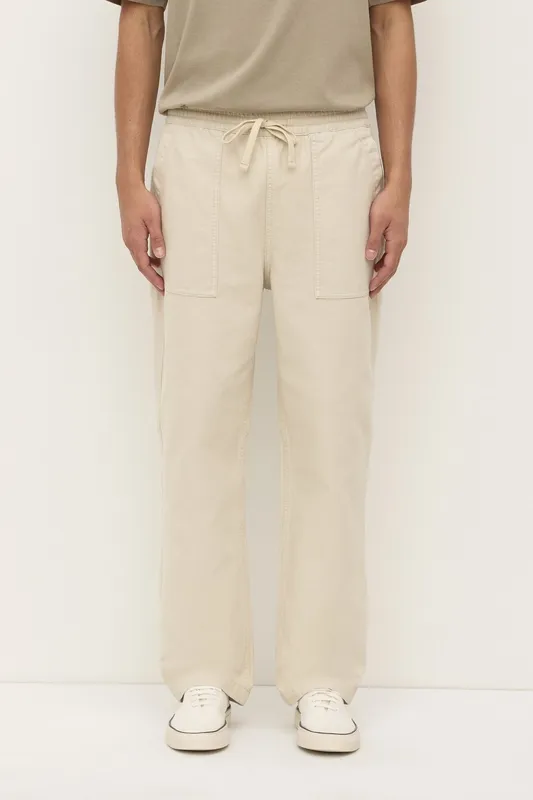 Limestone Canvas Drawstring Pants