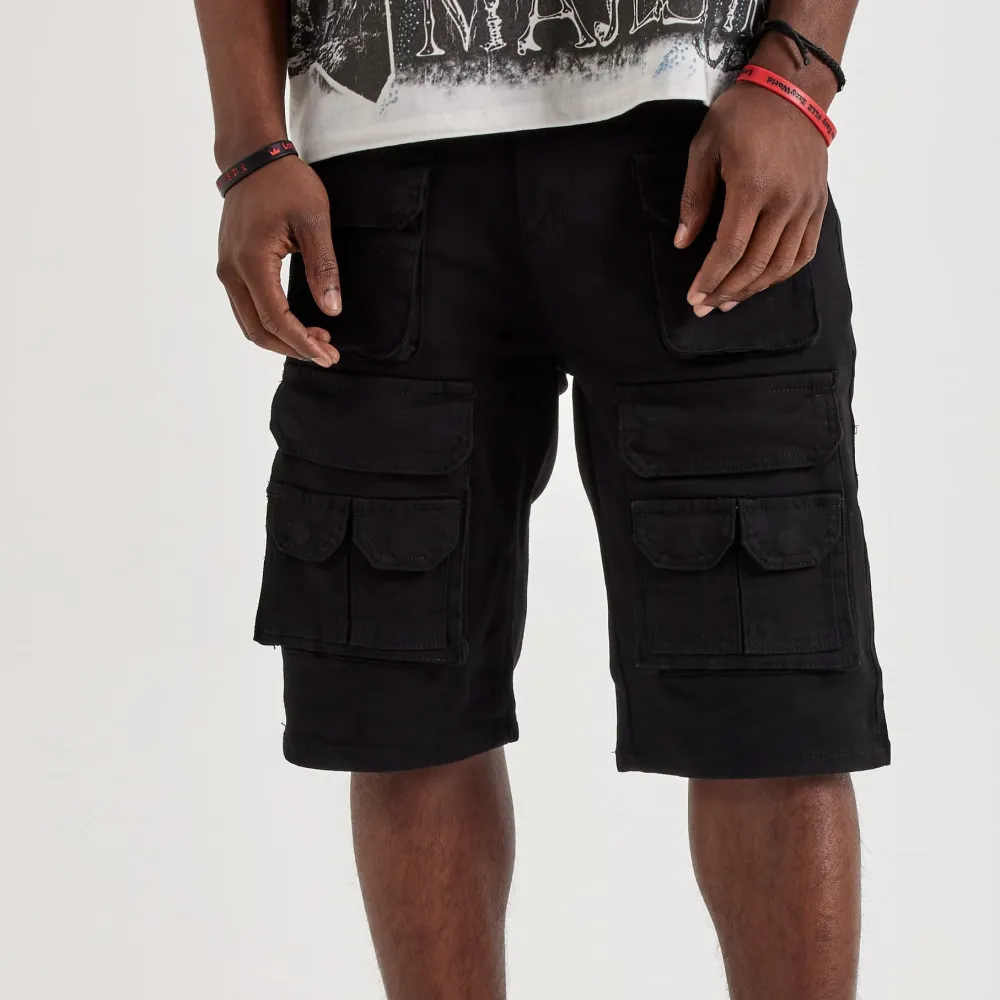 Denim Cargo Shorts