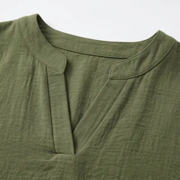 Soft Drape V Neck Blouse