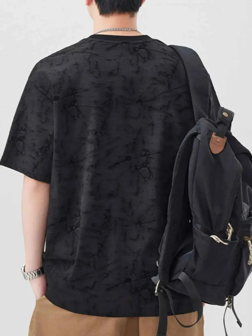 Relaxed Round Neck Half Sleeve T-Shirt