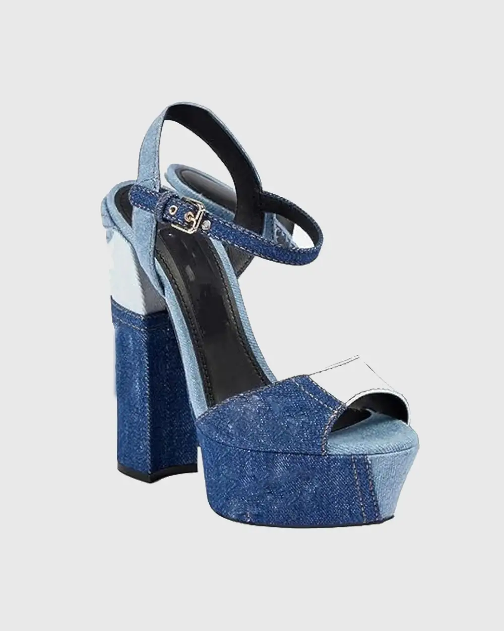 Colorblock Strap Platform Sandals
