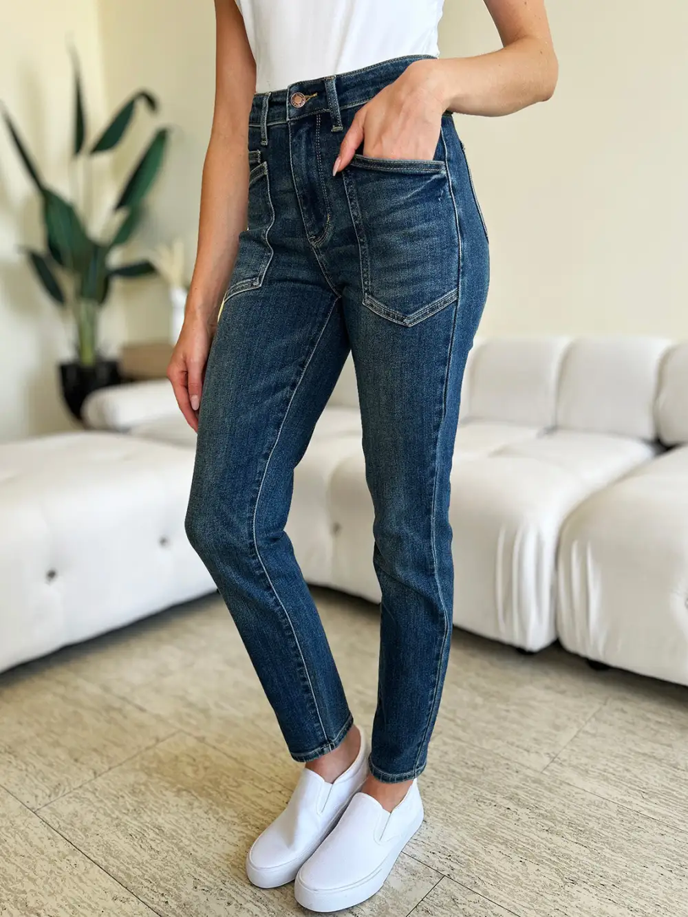Easy High Waist Skinny Denim Jeans