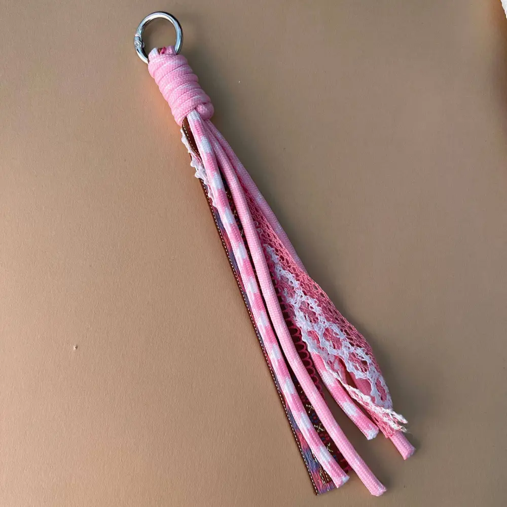 Diy Miu-style Bag Charm with Lace Tassel and Rope