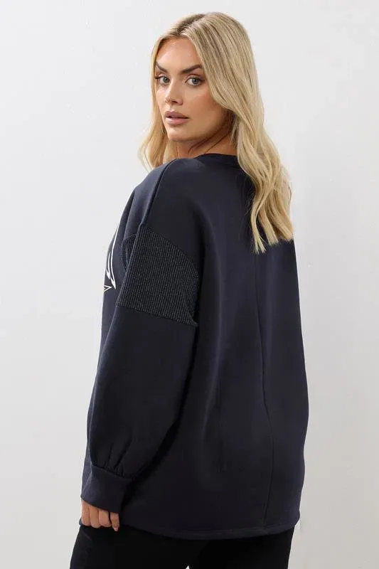 Navy Blue 'New York' Crew Neck Sweatshirt