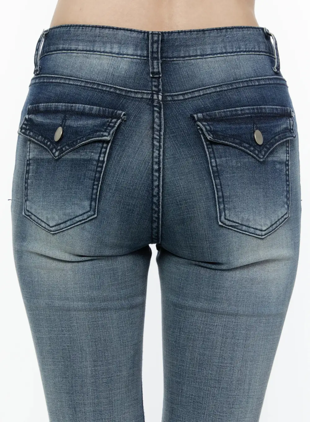 Flared Low-Rise Jeans
