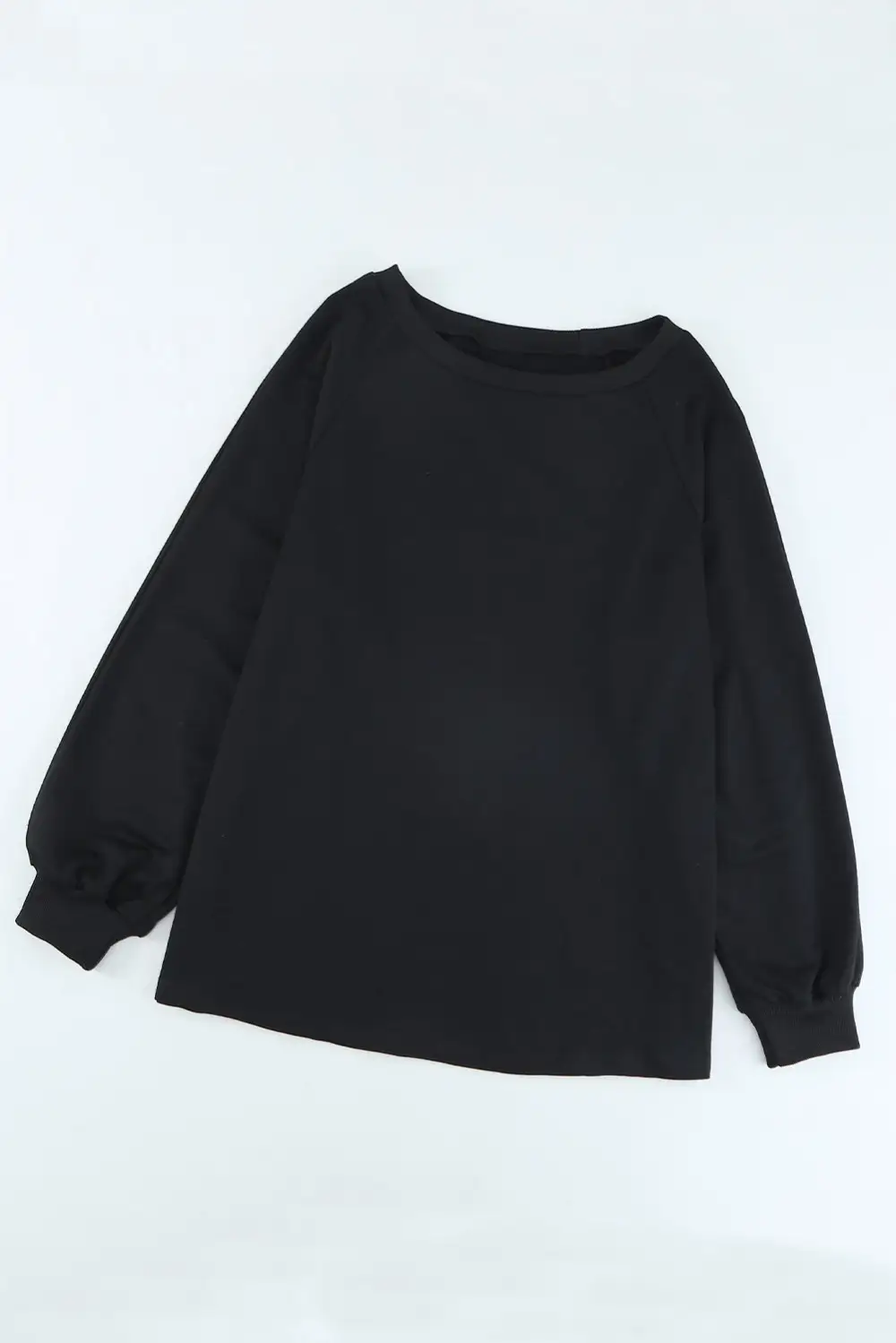 Plain Relaxed Fit Crew Neck Sweatshirt