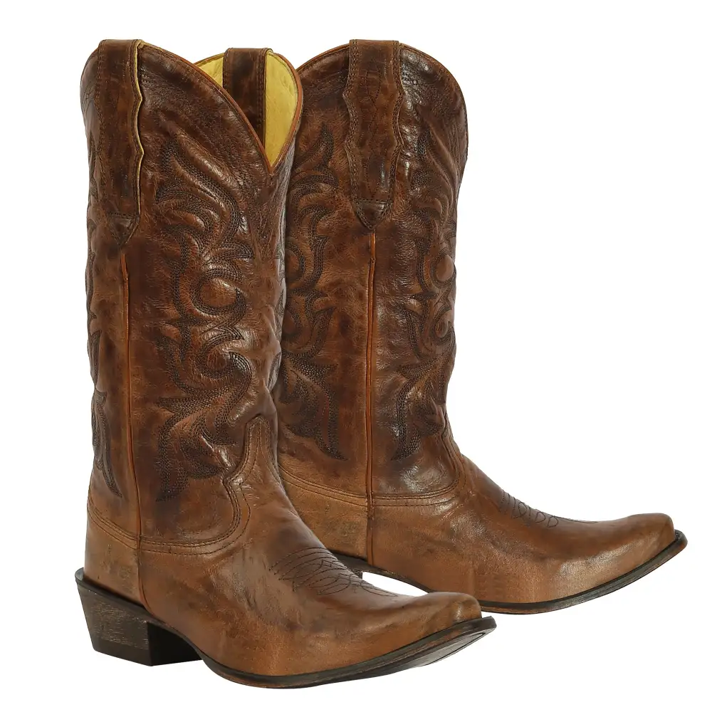 Durable Round Toe Men's Denim Boots