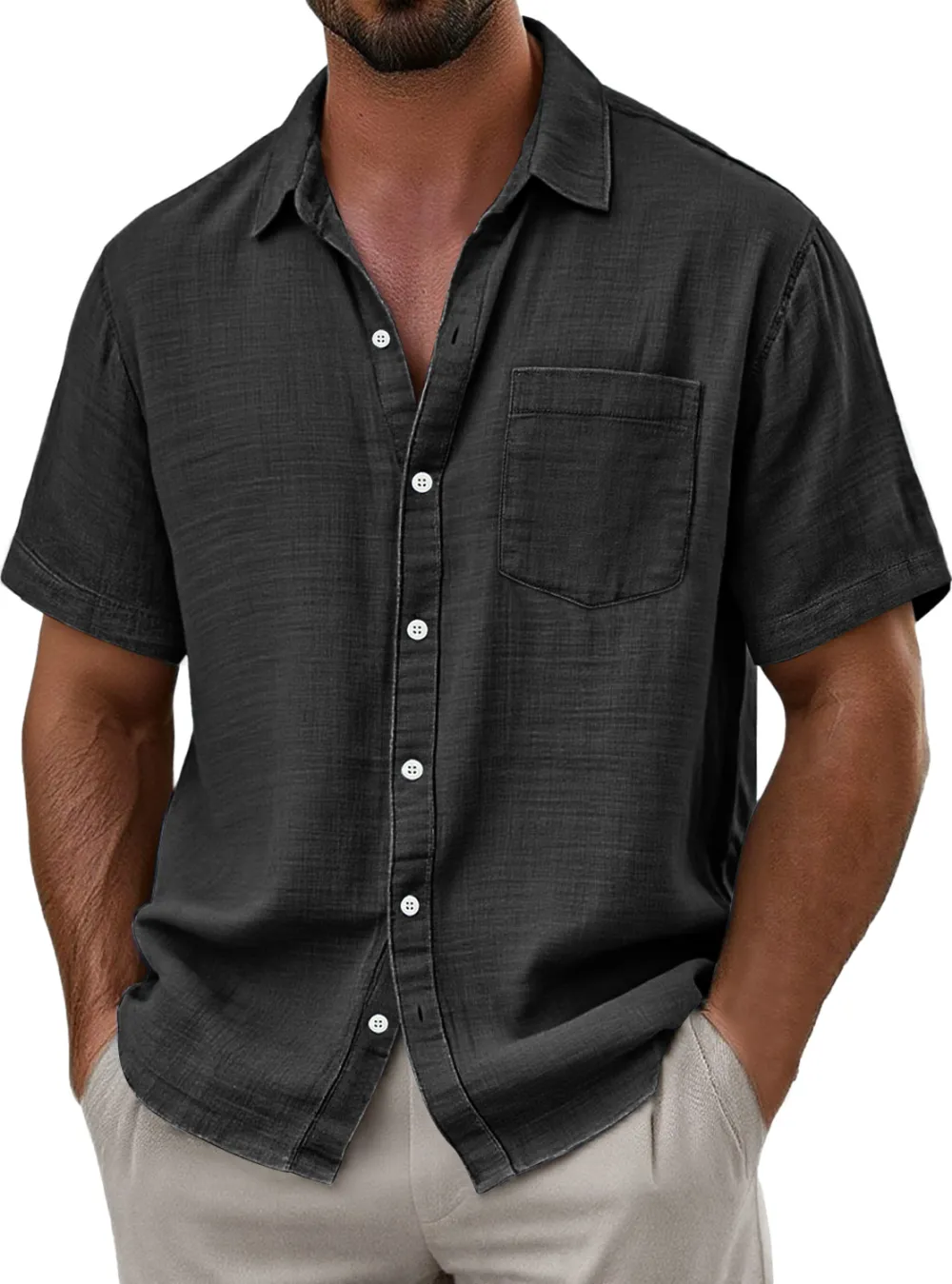 Everyday Linen Blend Pocket Shirt