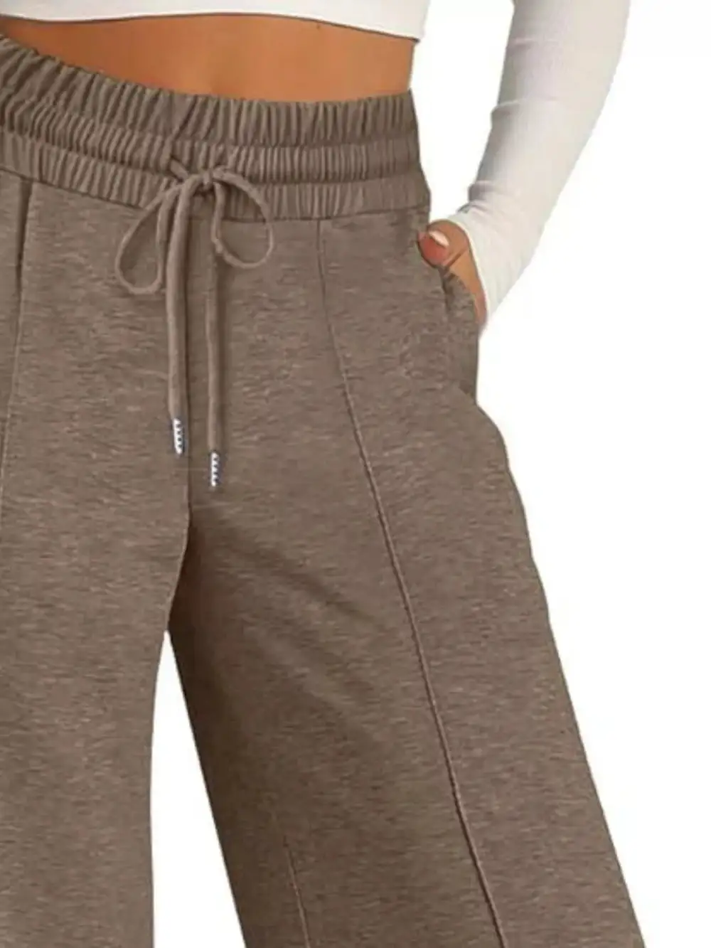 Wide Leg Drawstring Relaxed Fit Pocketed Pants