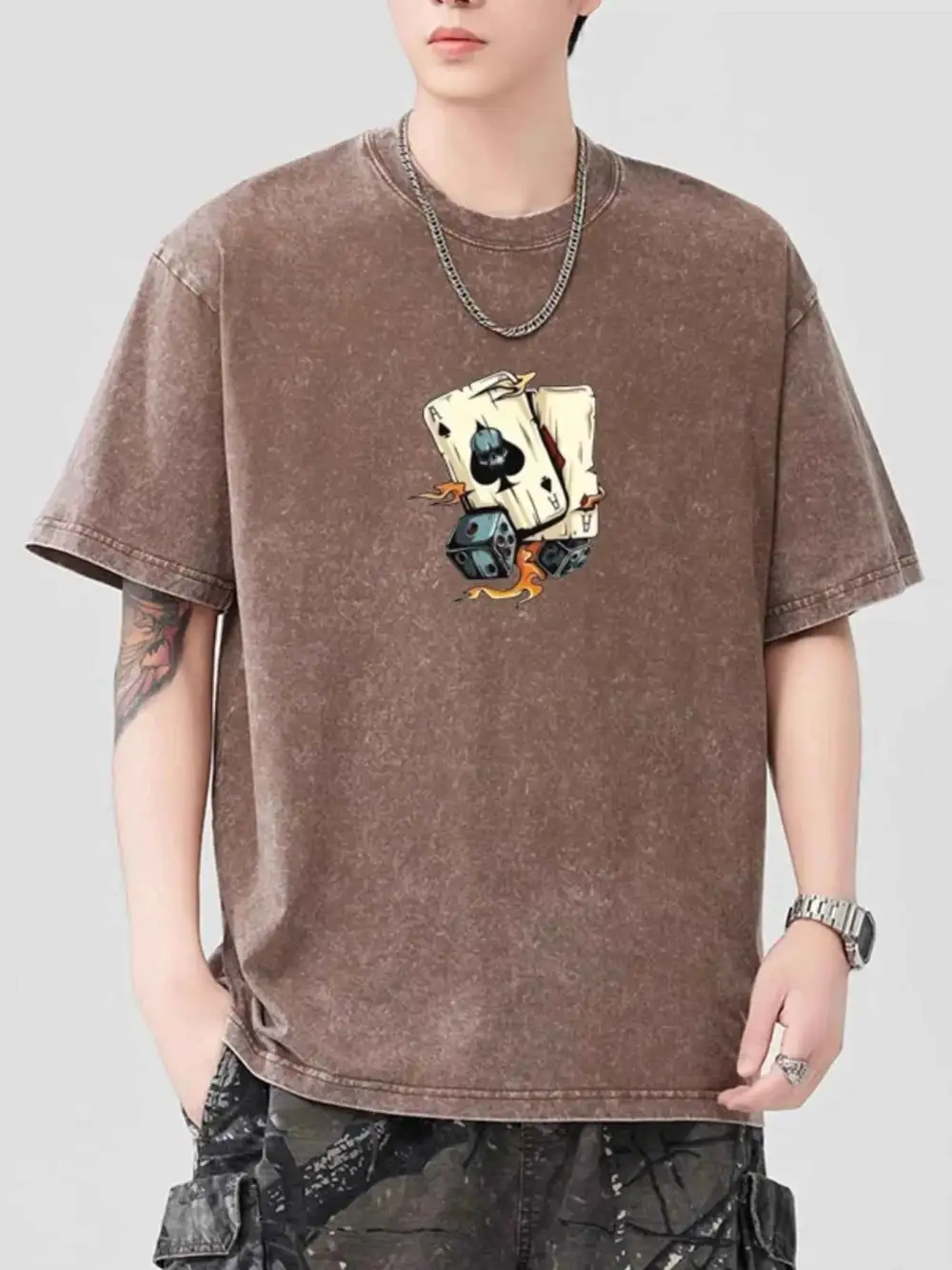 Breathable Graphic Round Neck Short Sleeve T-Shirt