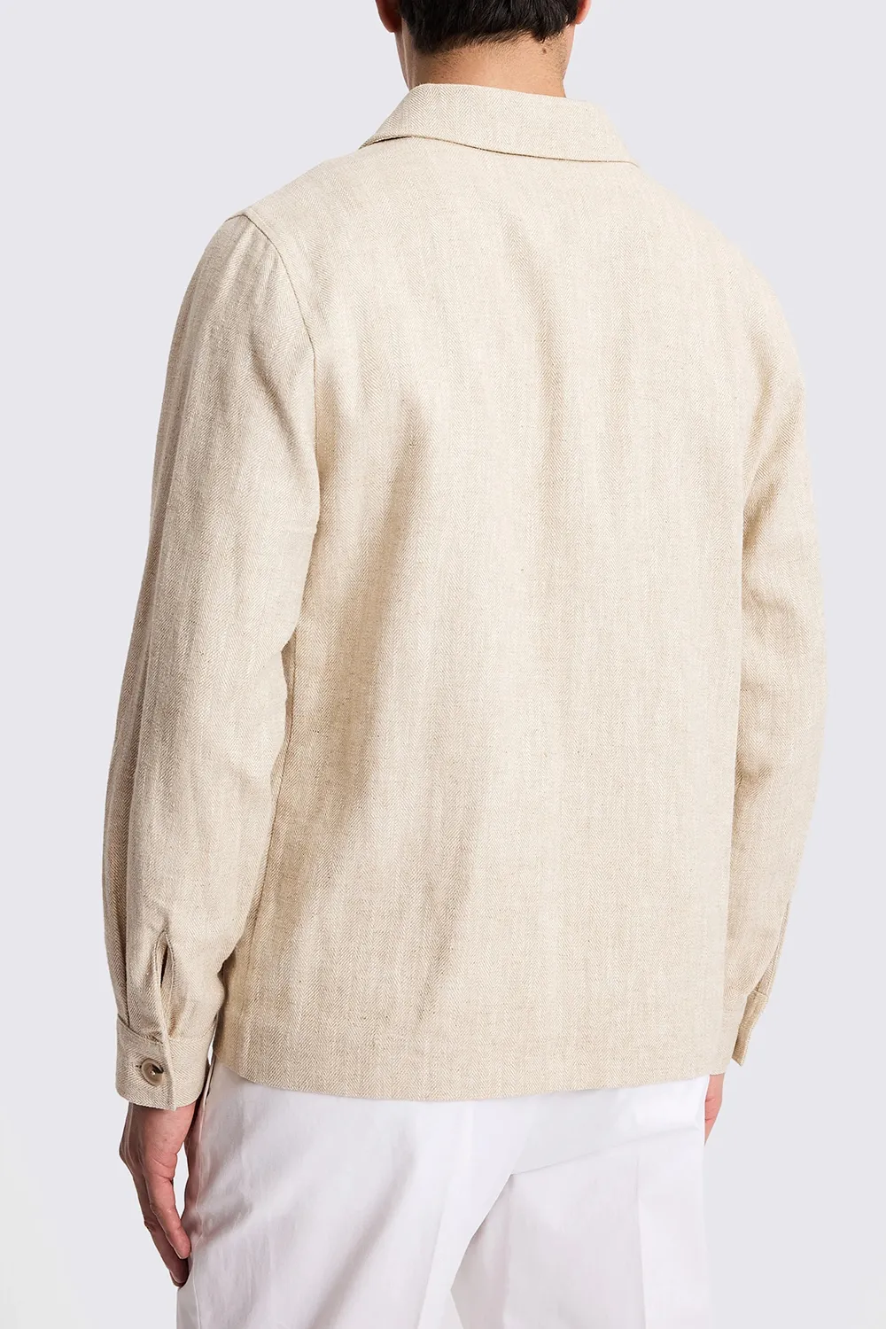 Sleek Linen Ecru Breathable Coat