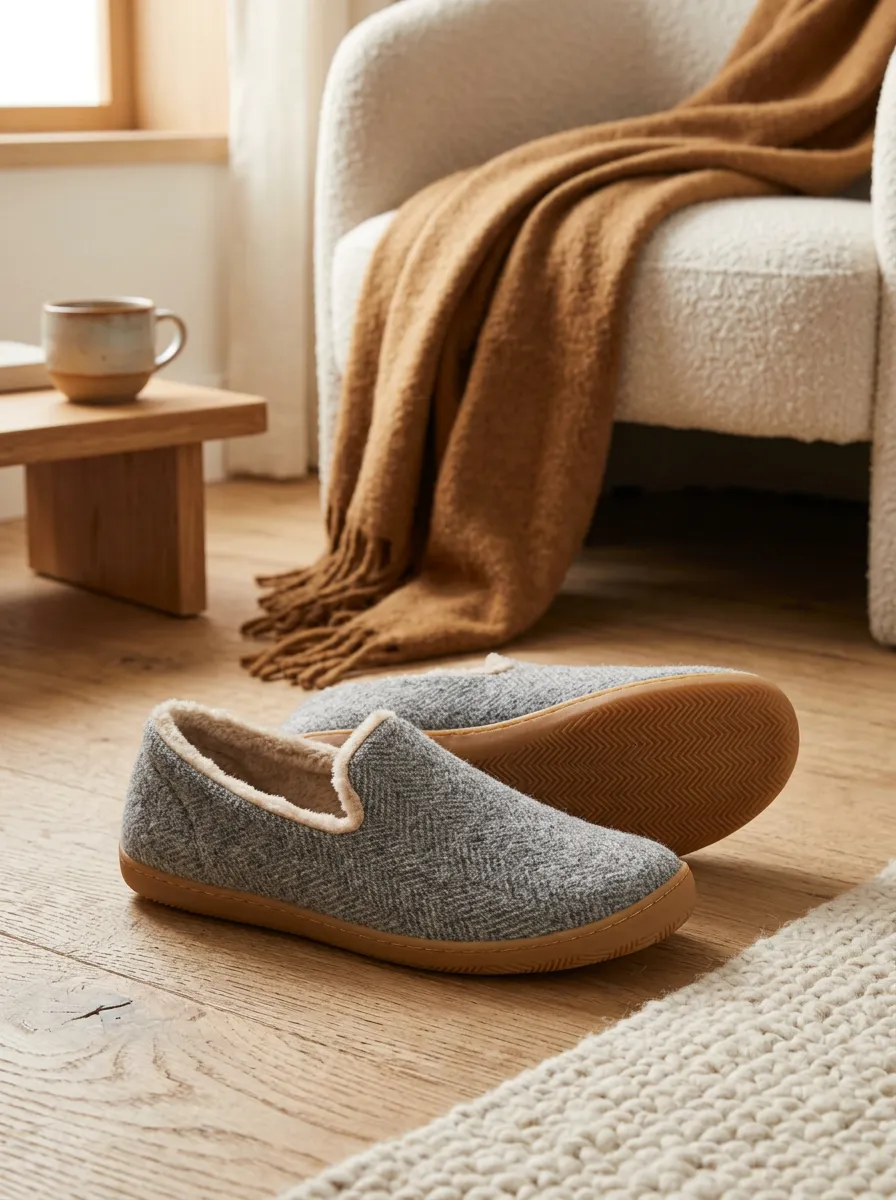 Casual Herringbone Graphic Design Unisex Warm Wool Shoes