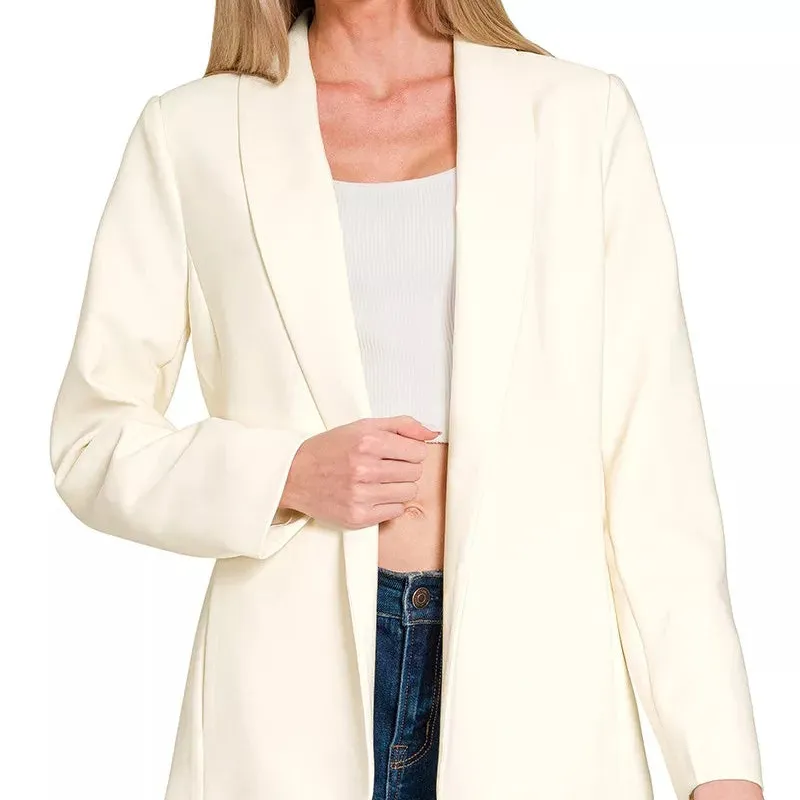 Long Sleeve Refined Tailored Blazer