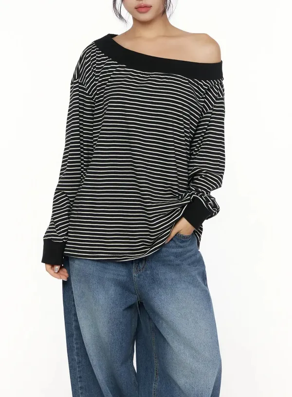 Striped Off-Shoulder Top