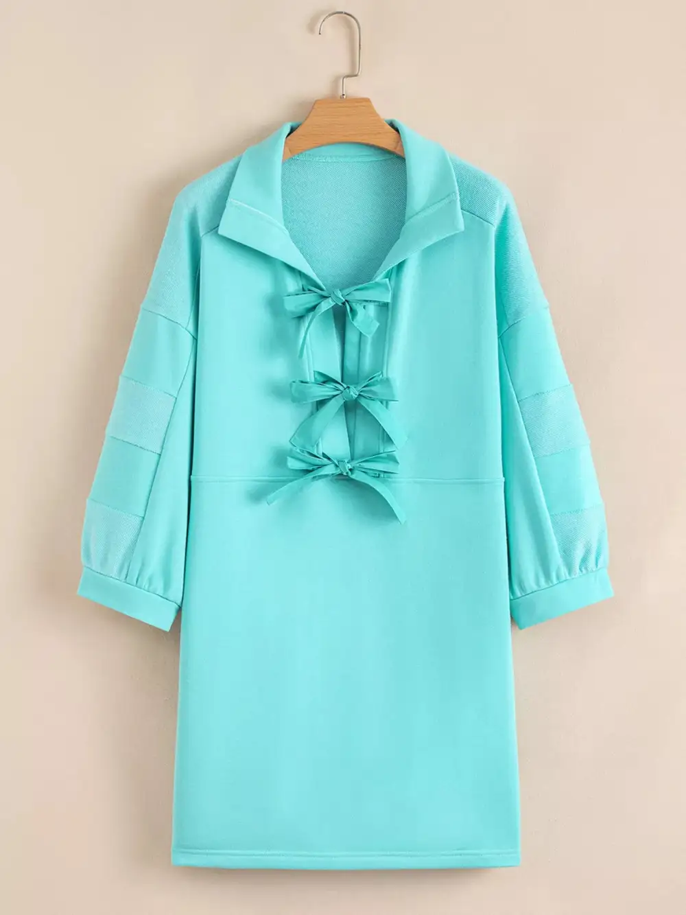 Pocketed Collared Mini Dress