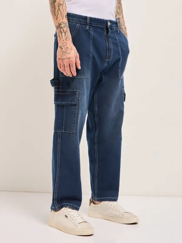 Baggy Cargo Pocket Jeans