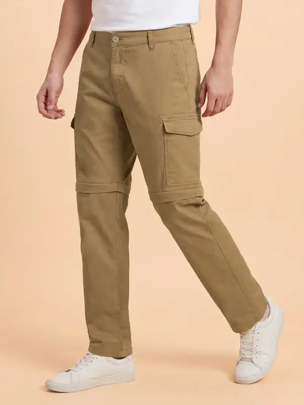 Regular-Fit Convertible Mid-Rise Cargo Trousers