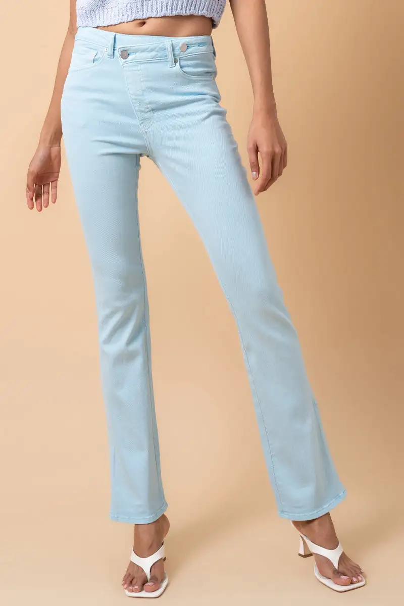 Women's Everyday Crossover Flare Stretch Denim Jeans