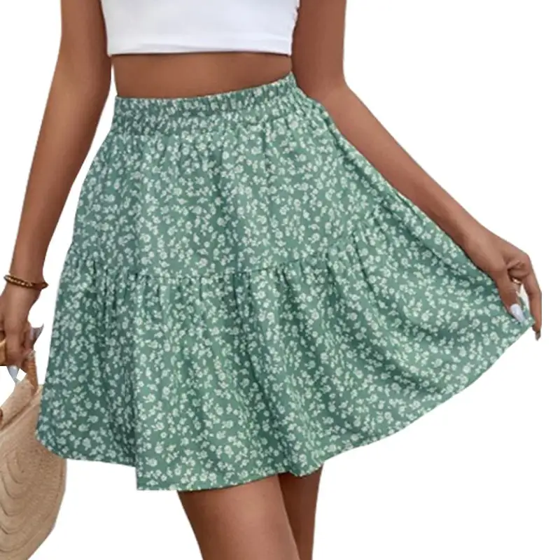 High Waist Floral Skirt