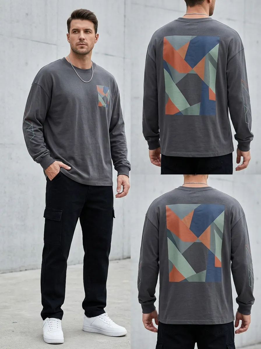 Men's Long Sleeve Layering Clean Line Shirt