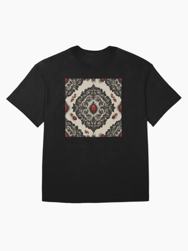 Women's Gothic-style patterned short-sleeved round-neck T-shirt