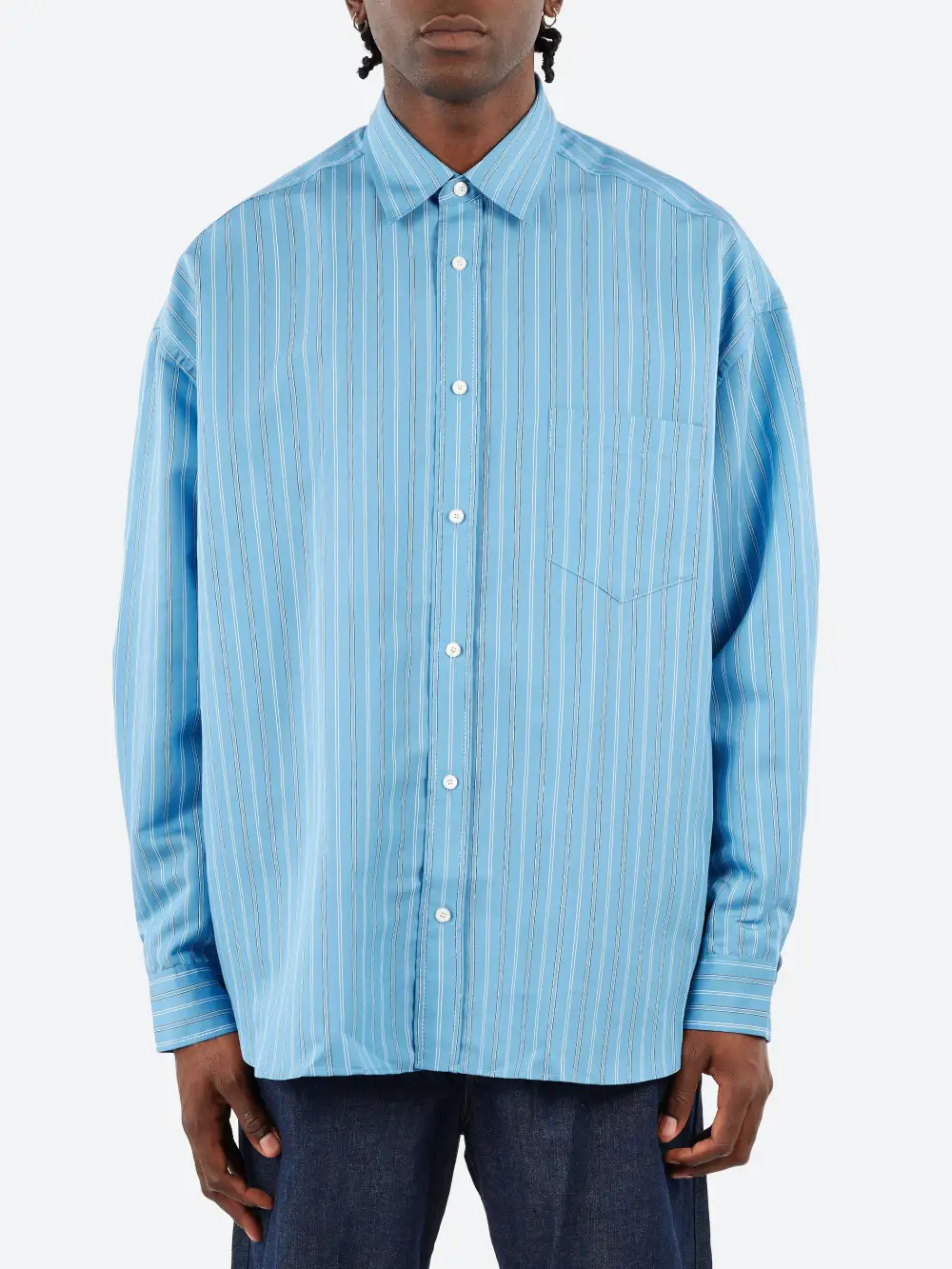 Men's Point Collar Long Sleeve Shirt