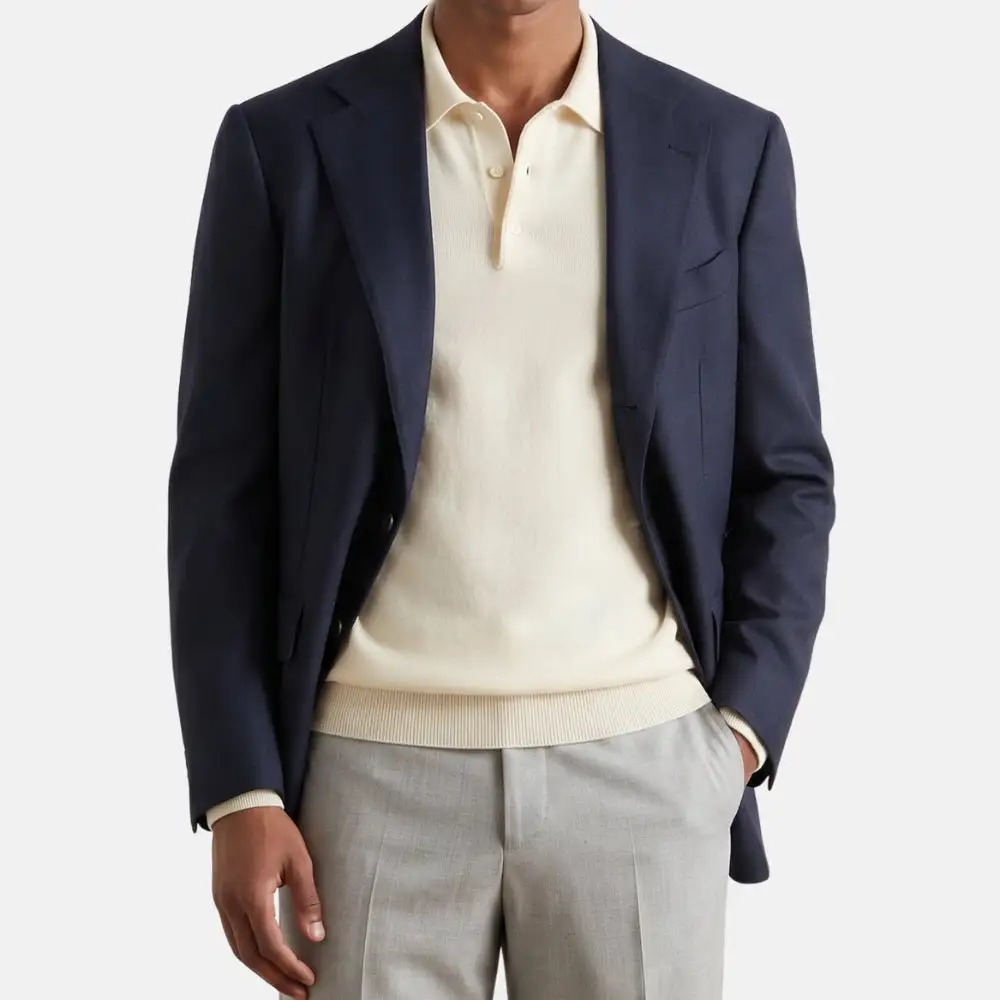 Modern Wool Tailored Blazer Jacket