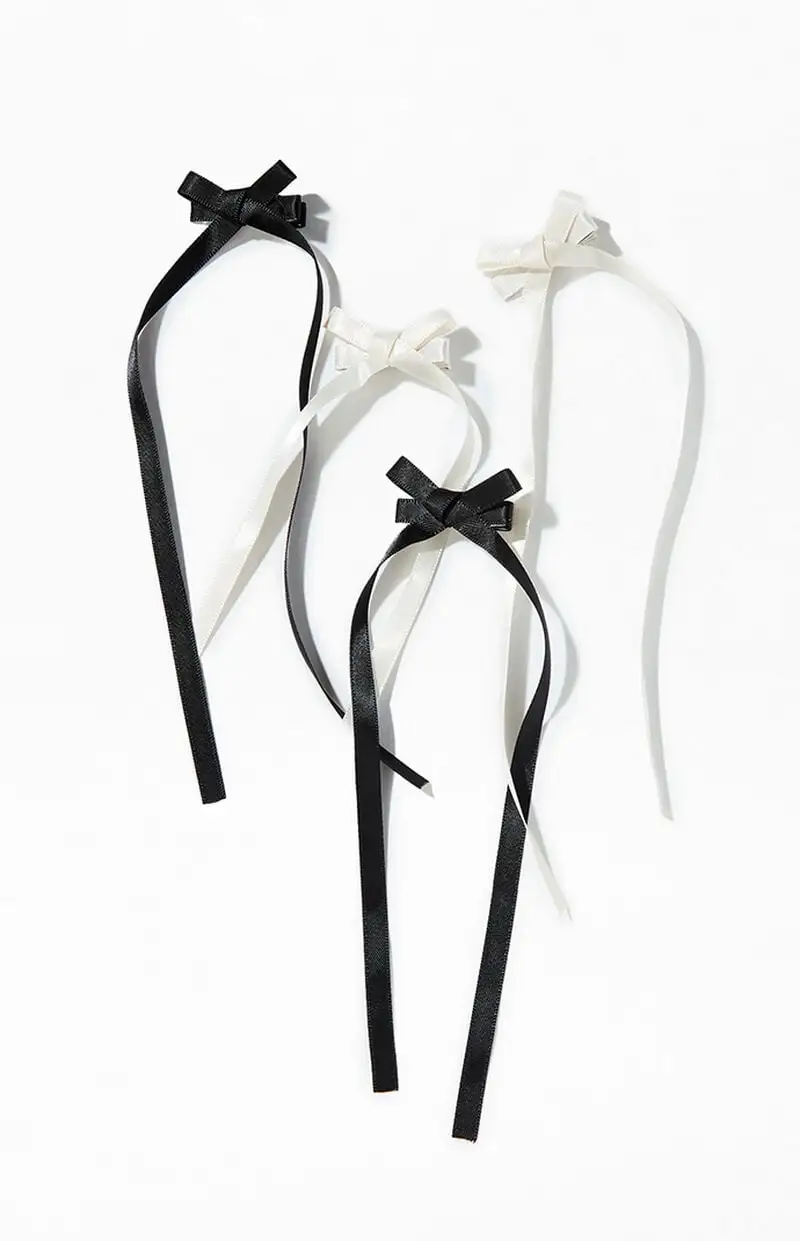 LA Hearts 4 Pack Mini Bow Clips