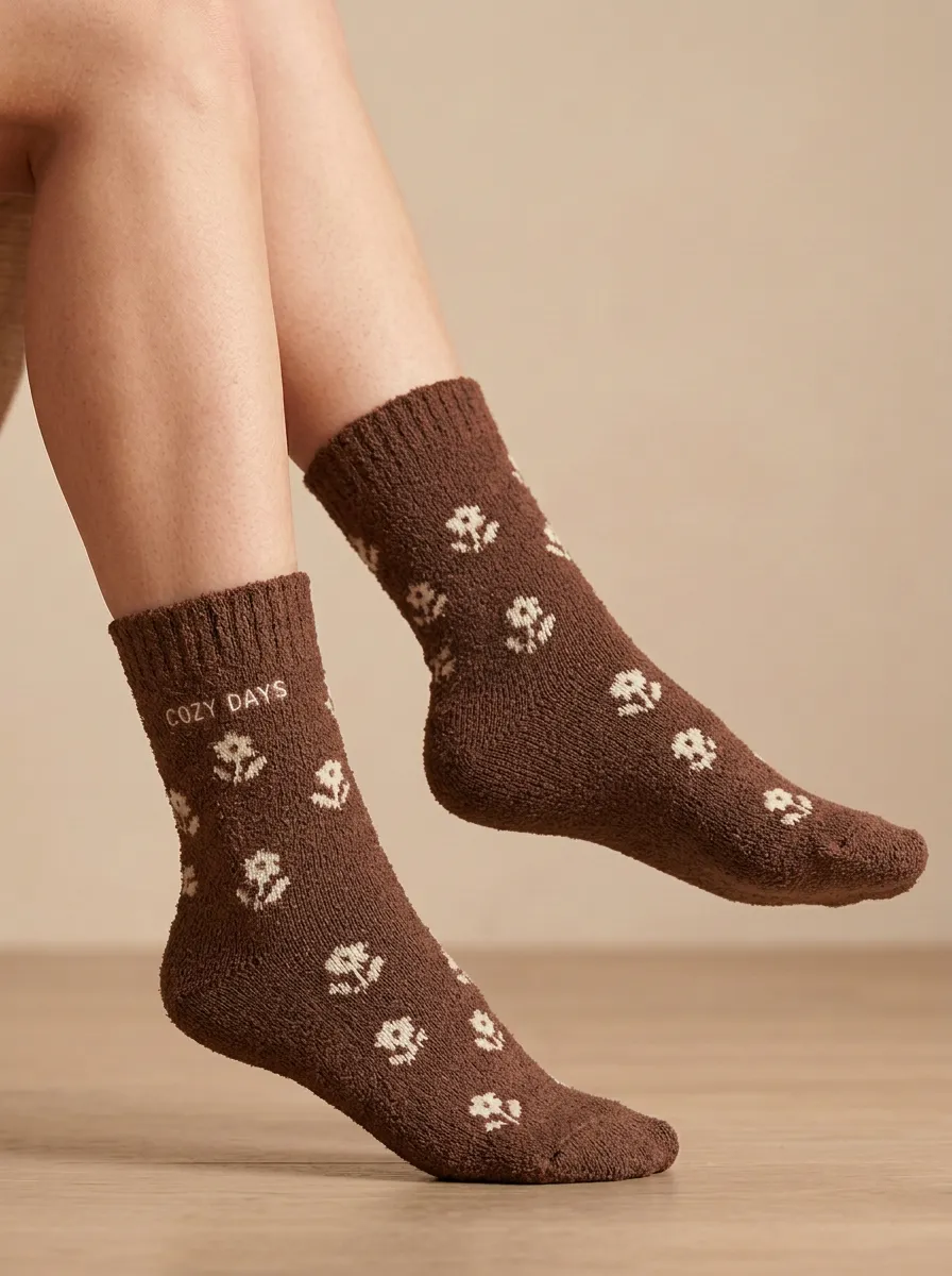 Classic Floral Casual Socks