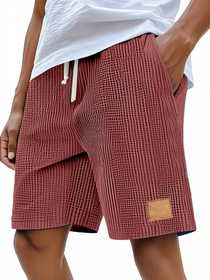 Textured Knit Relaxed Shorts