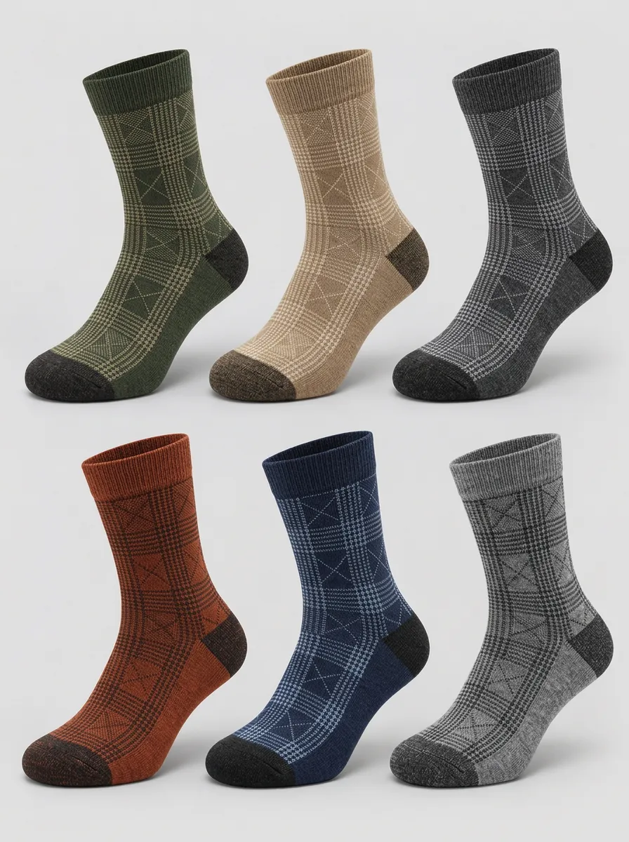 Men's Hudson Plaid Socks 6-Pack