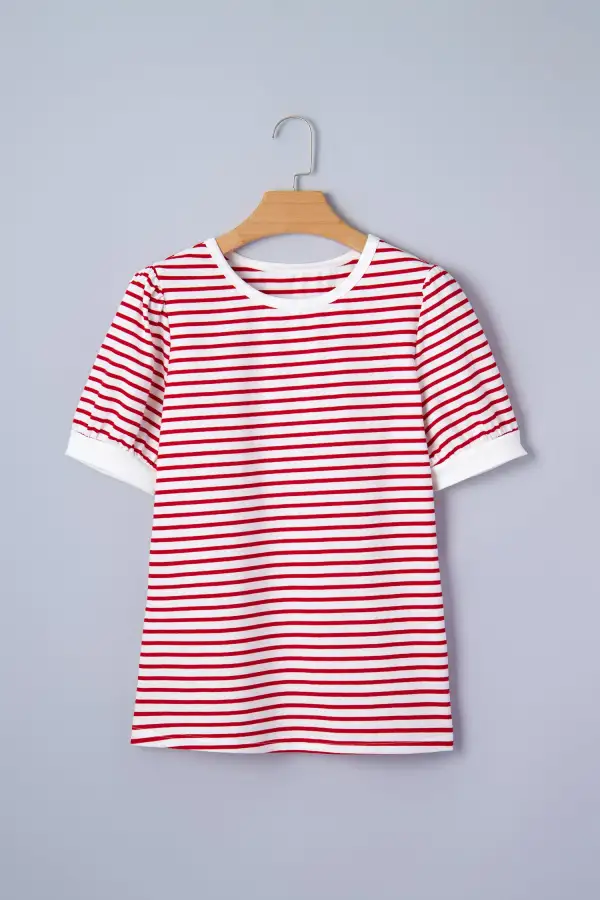 Essential Contrast Trim Round Neck Tee