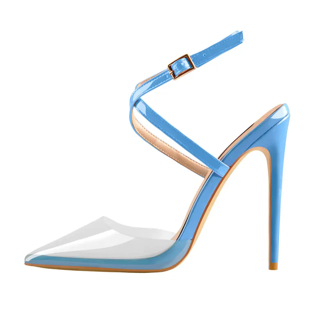 Polished Pointed Toe Stiletto Slingback Pumps