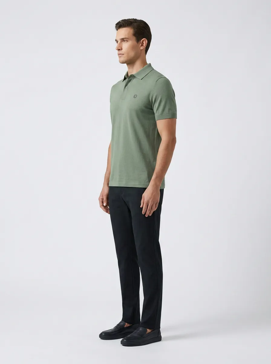 Geometric-Detail -Detail Men's Polo Shirt