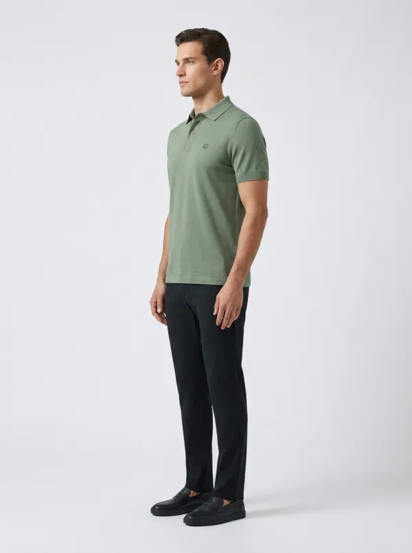 Geometric-Detail -Detail Men's Polo Shirt