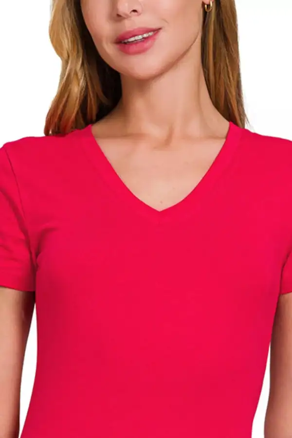 Everyday V-Neck Short-Sleeve Cotton T-Shirt